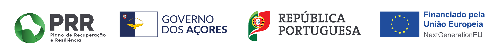 PRR · Governo dos Açores · República Portuguesa · Financiado pela União Europeia — NextGenerationEU